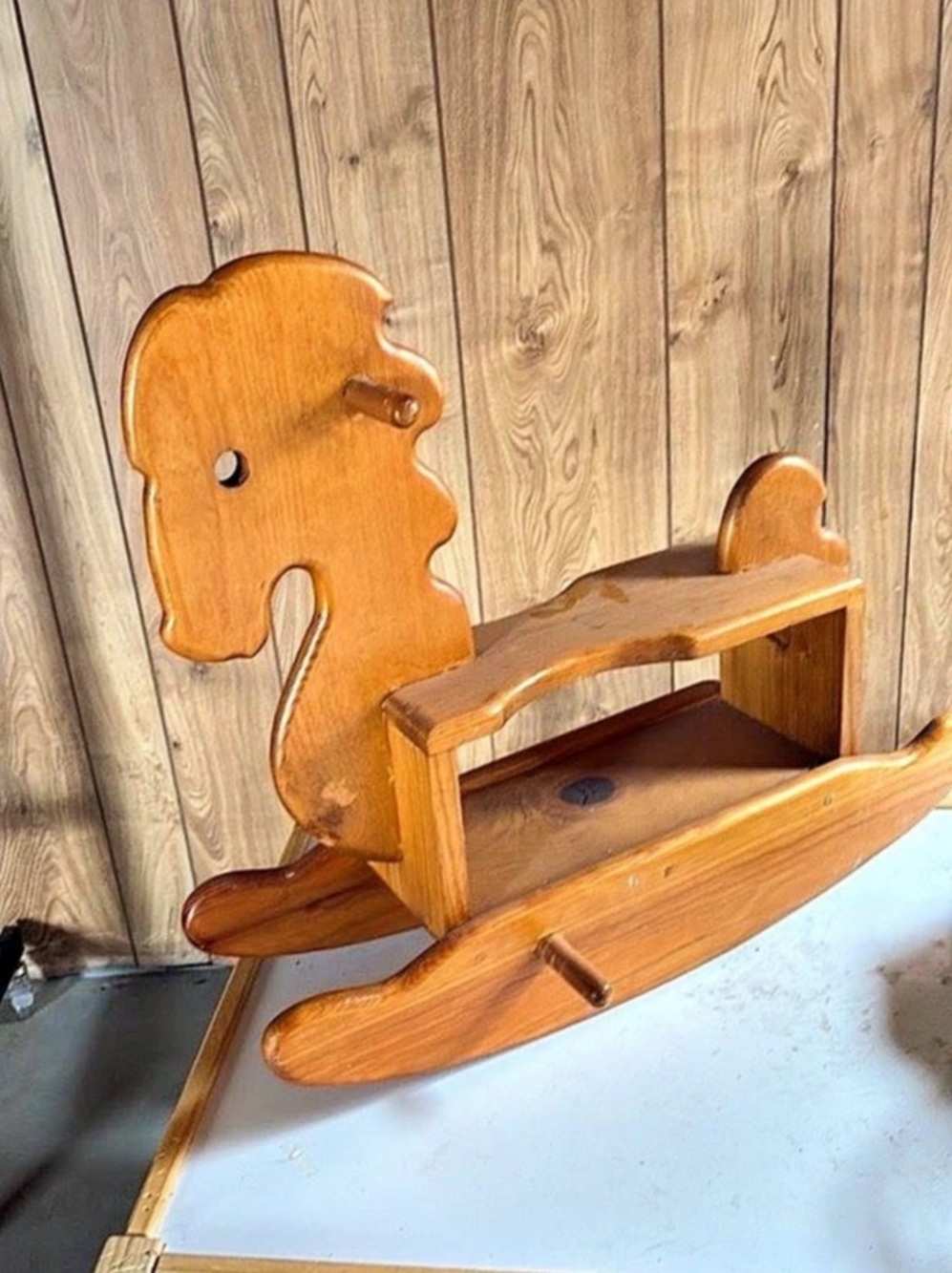 Wooden Rocking Horse Brown